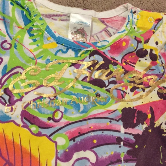 Ed Hardy unisex onesie. Sz 12/18M. - Picture 2 of 3